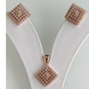 925  Silver Rose Gold Plated Design  diamond 