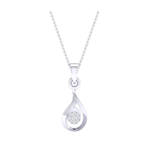 Pure platinum real diamond designer pendant m