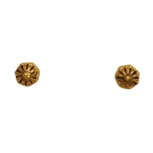 22K Gold Antique Modern Tops Earrings MGA - B