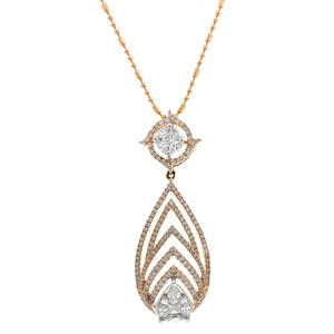 Novus diamond pendant in rose gold 7shp39
