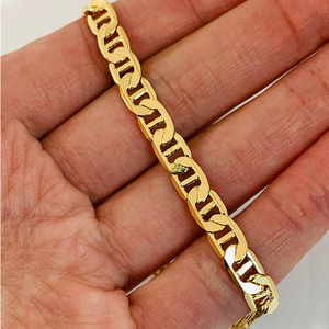18 kt real solid yellow gold mariner link cha