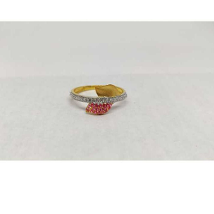 916 Desginer Long Gold Ring Lr - 17083
