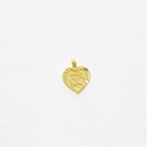 Enchanting 22kt Heart Om Pendant