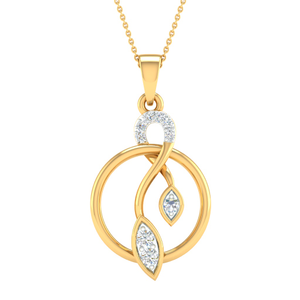 Branded fancy real diamond pendant