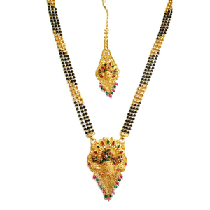 22k gold peacock darbari mangalsutra mga - gm