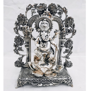 925 Pure Silver Ganesha Idol in Dancing Mudra