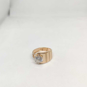 18k men's rose gold ring