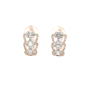Baguette Diamond Hoop Earrings A Modern and G