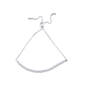 14K White Gold Lab Grown Diamond Adjustable B