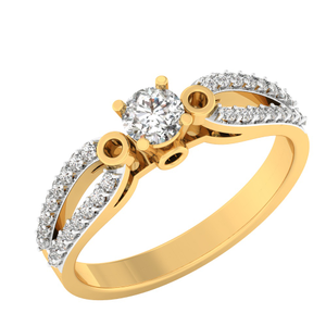 14KT GOLD SOLITAIRE RING