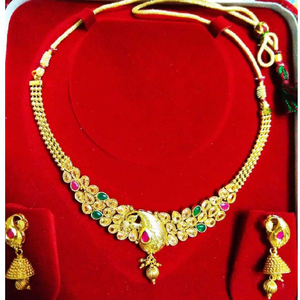 Paan Shape Gold Attractive Ladies Necklace