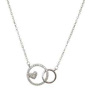 925 sterling silver round shaped heart chain 