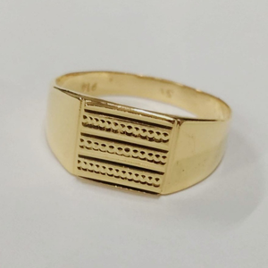 Gold fine gents ring