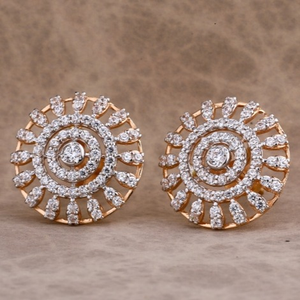 18 carat rose gold stylish ladies earrings RH