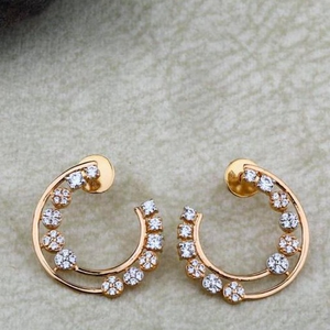 22kt Gold  Half Round EarRing RH-GE012