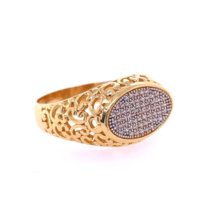 22k Yellow Gold Traditional Cluster Micro Sto