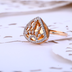 Rose gold delicate ladies fancy ring-rlr379