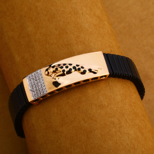 18KT CZ Rose Gold Designer Mens Bracelet MLB1