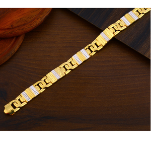 22ct plain gold stylish gentlemen's bracelet 