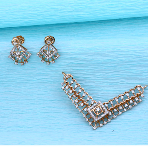 750 Rose Gold Cz Hallmark Classic Pendant Set