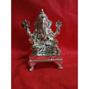 4(four) pillers dark finish ganpatiji murti(b
