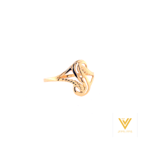 22k gold plain regal curve ring