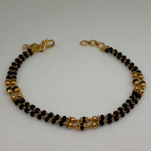 22Ct Black Beads Ladies Bracelet lk/682/12