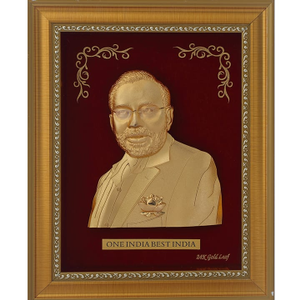 999 gold leaf Narendra Modi frame