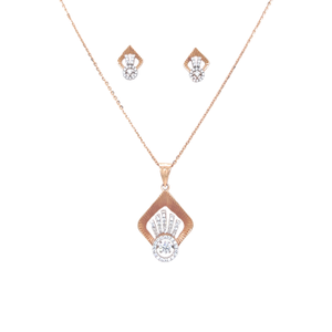 Splendid Gold Pendant And Earrings Set