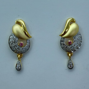 22k cz gold plated fancy earrings