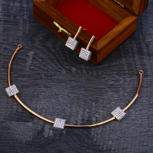 Necklace set rosegold cz 18ct