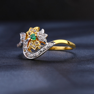 22CT  Gold Classic Ladies CZ Ring LR1101