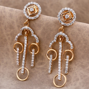 22 carat rose gold stylish ladies earrings RH