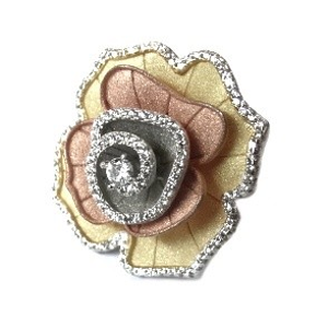 925 sterling silver flower shape ring mga - s