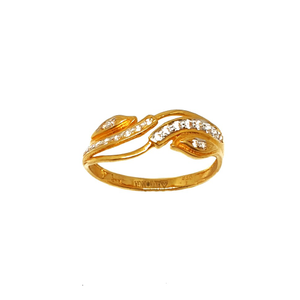 22K Gold Designer CZ Diamond Ring MGA - LRG00