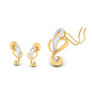 22k gold cz exclusive pendant set