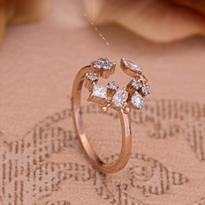 18 carat rose gold Stacking ladies rings rh-l