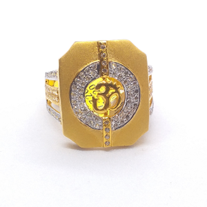 Gold 916 Om Design Gents Ring