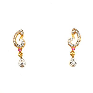 22K Gold CZ Diamond Earrings MGA - BTG0181