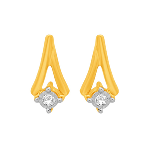 18K Gold Real Diamond Fancy Earring MGA - SDG