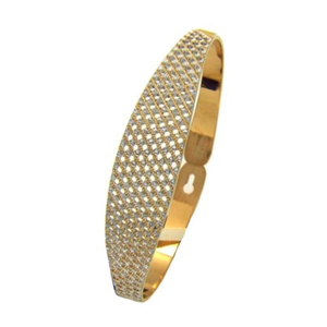 22 Kt Gold Classy DUBAI Two Tone Cuff Bracele