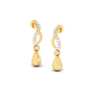 gold diamond earring