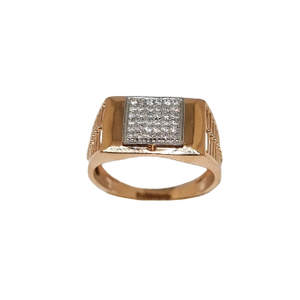 18K Rose Gold Fancy Gents Ring MGA - GRG0258