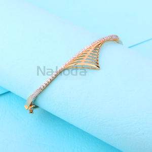 18KT Rose Gold CZ Classic Womens's Kada RLKB4