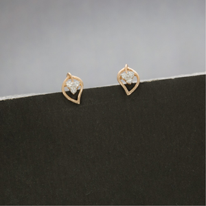18kt elementary diamond earrings