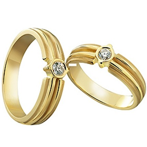 22 kt 916 gold couple ring