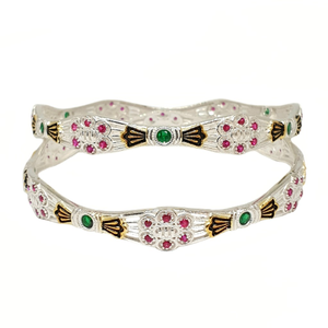 925 Sterling Silver Modern Kadali Bangles MGA