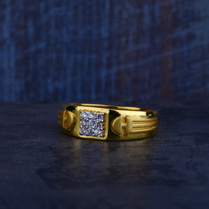 Mens Cz Gold Ring-MR303