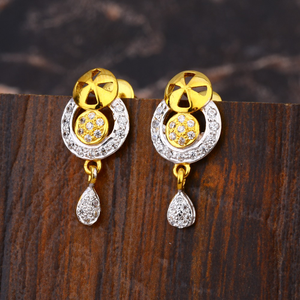 22kt  cz ladies exclusive  gold earring lfe65