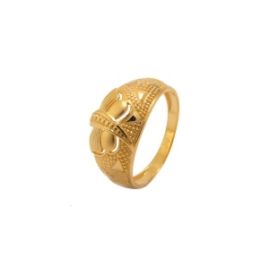 22k gold plain butterfly ring